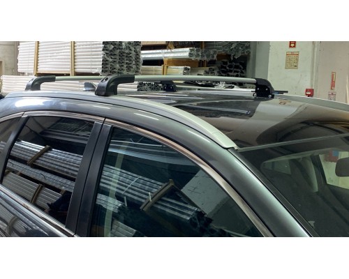 Поперечный багажник на интегрированые рейлинги Strong (2 шт) Серый для Honda CRV 2012-2016
