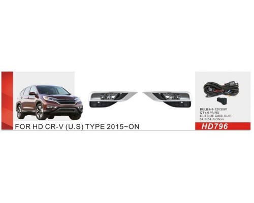 Противотуманки 2014-2016 US-type (галогенные) для Honda CRV 2012-2016