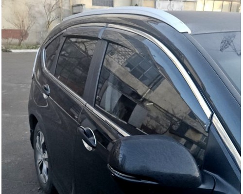 Ветровики с хромом Niken Luxury (4 шт) для Honda CRV 2012-2016 гг