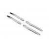 Накладки на ручки (4 шт) Carmos - Турецкая сталь для Hyundai Accent 2006-2010 - 48607-11