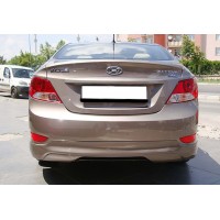Задний диффузор DPT (Черный Глянец) для Hyundai Accent 2011-2017 гг
