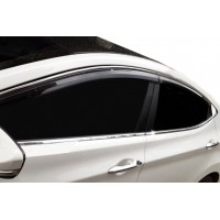 Повна окантовка скла (10 шт, нерж.) для Hyundai Elantra 2011-2015