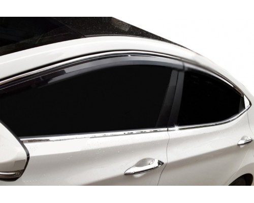 Полная окантовка стекол (10 шт, нерж.) для Hyundai Elantra 2011-2015 - 50179-11
