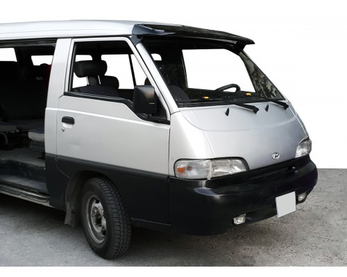 Козирьок на лобове скло (чорний глянець, 5мм) для Hyundai H100