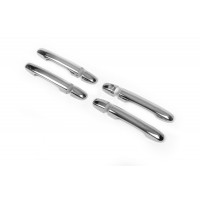 Hyundai i20 2012-2014 Накладки на ручки (4 шт., нерж.) OmsaLine - Італійська нержавіюча сталь