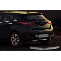 Накладка на задний бампер верхняя (HB, нерж) для Hyundai I-30 2012-2017