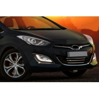 Накладки на нижні ґрати та навколо STYLE (нерж) для Hyundai i30 2012-2017