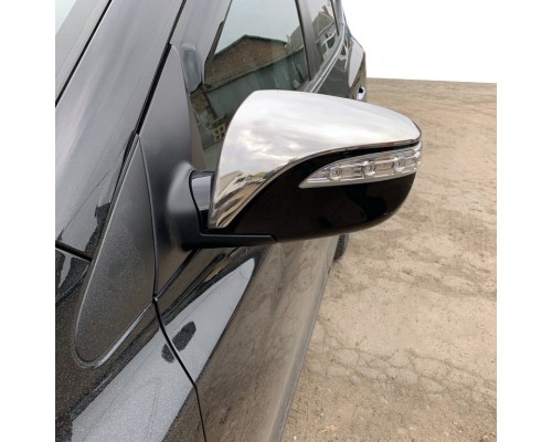 Накладки на зеркала (2 шт, нерж.) для Hyundai IX-35 2010-2015 - 49688-11
