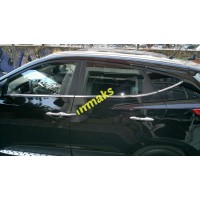 Нижняя окантовка стекол (6 шт, нерж.) OmsaLine - Итальянская нержавейка для Hyundai IX-35 2010-2015