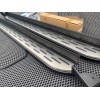 Hyundai Palisade Боковые пороги OEM (2 шт, алюминий-2021 пластик) - 64116-11