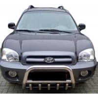Кенгурятник WT003 (нерж.) для Hyundai Santa Fe 1 2000-2006