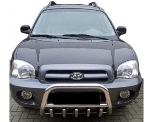 Кенгурятник WT003 (нерж.) для Hyundai Santa Fe 1 2000-2006