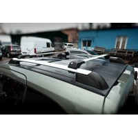 Поперечины багажника на стандартные рейлинги Skybar V1 (2 шт) до 110 см, Серый для Hyundai Santa Fe 1 2000-2006 гг