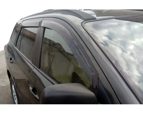 Ветровики (4 шт, HIC) для Hyundai Santa Fe 2 2006-2012 - 66701-11