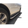 Боковые пороги Tayga Grey (2 шт., алюминий) для Hyundai Santa Fe 2 2006-2012 - 72712-11