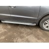 Боковые пороги Allmond Grey (2 шт, алюм.) для Hyundai Santa Fe 2 2006-2012 - 72662-11
