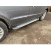 Боковые пороги Allmond Grey (2 шт, алюм.) для Hyundai Santa Fe 2 2006-2012 - 72662-11