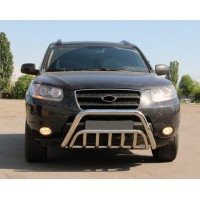 Кенгурятник WT002 (нерж.) для Hyundai Santa Fe 2 2006-2012