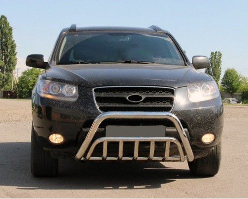 Кенгурятник WT002 (нерж.) для Hyundai Santa Fe 2 2006-2012