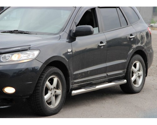 Бічні труби BB002 (2 шт., нерж.) для Hyundai Santa Fe 2 2006-2012