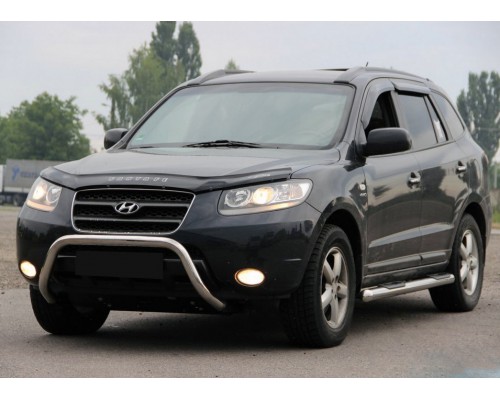 Кенгурятник WT007 (нерж.) для Hyundai Santa Fe 2 2006-2012