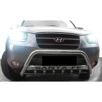 Кенгурятник WT004 (нерж.) для Hyundai Santa Fe 2 2006-2012