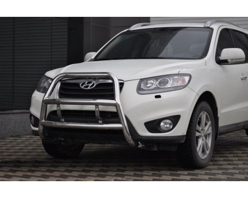 Кенгурятник WT018 (нерж.) для Hyundai Santa Fe 2 2006-2012