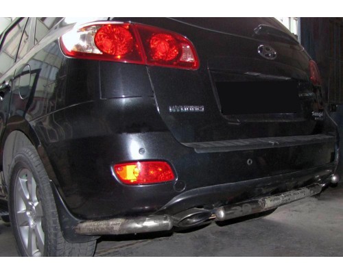 Задні кути з центральною AK0073 (2 шт, нерж.) Hyundai Santa Fe 2 2006-2012