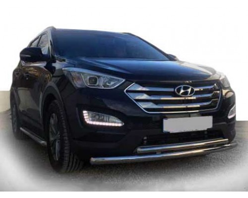 Передняя дуга ST014 (нерж.) для Hyundai Santa Fe 3 2012-2018