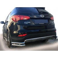 Задні кути AK-003-Double (нерж.) для Hyundai Santa Fe 3 2012-2018