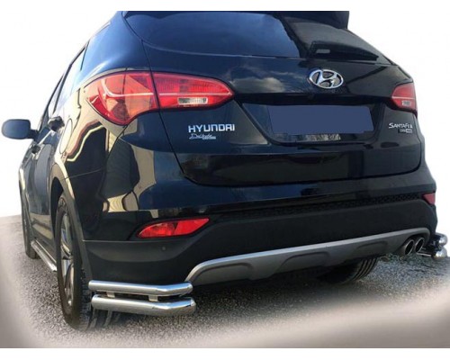 Задні кути AK-003-Double (нерж.) для Hyundai Santa Fe 3 2012-2018