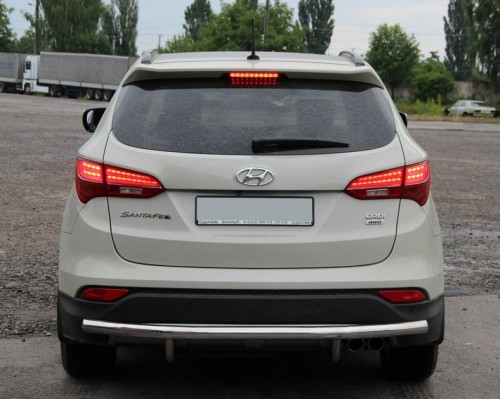 Задняя дуга AK002 (нерж.) для Hyundai Santa Fe 3 2012-2018 - 74768-11