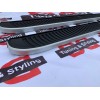 Боковые пороги Tayga Grey (2 шт., алюминий) для Hyundai Santa Fe 3 2012-2018 - 67189-11