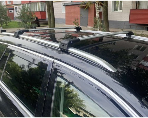 Багажник (поперечины) на интегрированные рейлинги Wingbar V2 (2 шт) Серый для Hyundai Santa Fe 3 2012-2018 гг