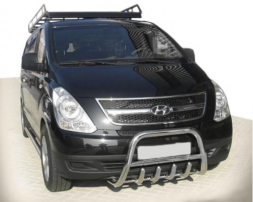 Кенгурятник WT003 (нерж.) для Hyundai H200, H1, Starex 2008+
