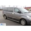 Бічні труби BB001 (2 шт., нерж.) 60 мм для Hyundai H200, H1, Starex 2008+