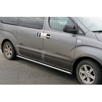 Бічні труби BB001 (2 шт., нерж.) 60 мм для Hyundai H200, H1, Starex 2008+