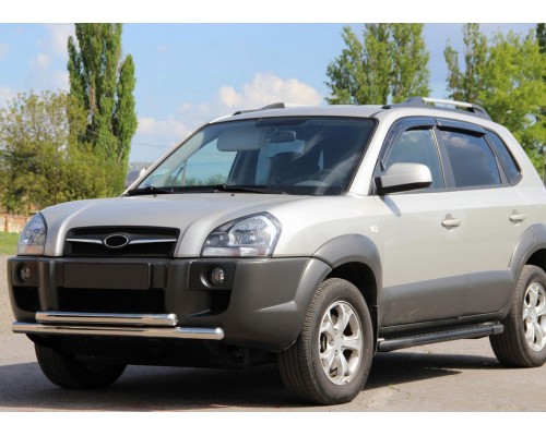 Передній захист ST014 (нерж.) для Hyundai Tucson JM 2004+