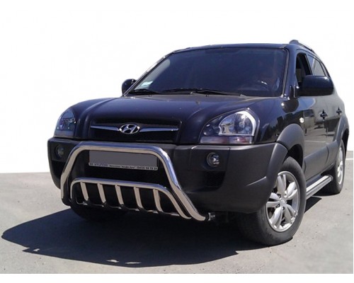 Кенгурятник WT002 (нерж.) для Hyundai Tucson JM 2004+