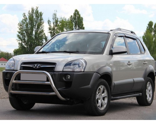 Кенгурятник WT022 (нерж.) для Hyundai Tucson JM 2004+