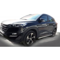 Бічні труби (2 шт., нерж) для Hyundai Tucson TL 2016-2021