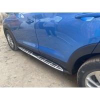 Боковые пороги Оригинальный дизайн V1 (2шт) для Hyundai Tucson TL 2016-2021