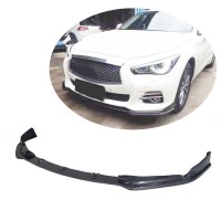 Накладка на передній бампер Lip V1 (для Q50 Base 2014-2017, Карбон) для Infiniti Q50/Q60 рр