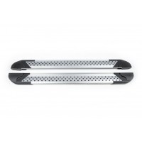 Боковые пороги Vision New Grey (2 шт., алюминий) для Jeep Cherokee KL 2013- гг