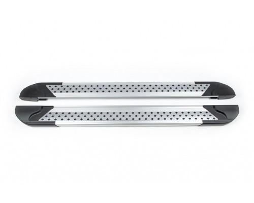 Боковые пороги Vision New Grey (2 шт., алюминий) для Jeep Cherokee KL 2013- гг