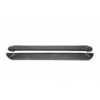 Боковые пороги Allmond Black (2 шт., алюминий) для Jeep Grand Cherokee WJ 1999-2004 гг
