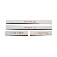 Накладки на пороги Carmos V-2 (4 шт, нерж) для Jeep Grand Cherokee WK 2004-2010 гг