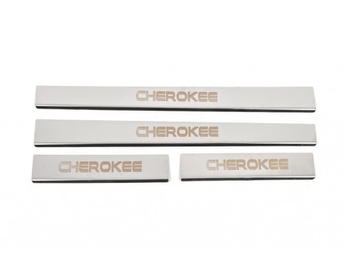 Накладки на пороги Carmos V-2 (4 шт, нерж) для Jeep Grand Cherokee WK 2004-2010 гг