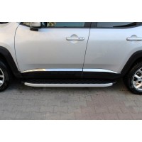 Молдинг дверной (4 шт, нерж) OmsaLine - Итальянская нержавейка для Jeep Renegade
