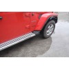 Боковые подножки Silver (2 шт) для Jeep Wrangler 2007-2017 - 60393-11